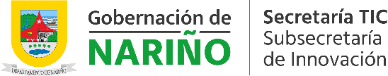 Gobernación de Nariño Subsecretaría TIC